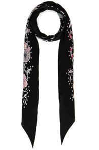 Rockins X Fwrd Exclusive Desert Trip Classic Skinny Scarf In Black,floral