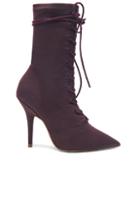 Yeezy Season 6 Stretch Canvas Lace Up Ankle Boots In Purple