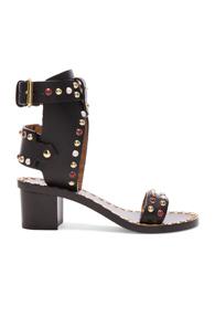 Isabel Marant Leather Jaeryn Sandals In Black