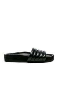 Isabel Marant Padded Leather Hellea Sandals In Black