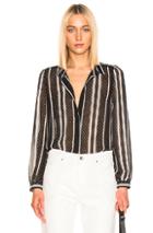 Rta Sinead Blouse In Black,polka Dots,stripes,white