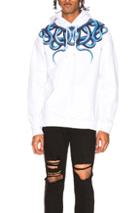Marcelo Burlon Snake Hoodie In White