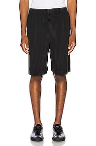 Issey Miyake Homme Mc April Plisse Shorts In Black