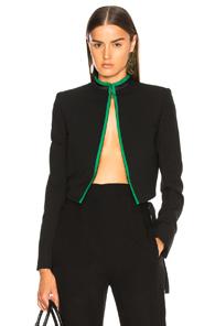 Haider Ackermann Officers Jacket In Black,green