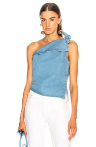 Nanushka Ulya Top In Blue
