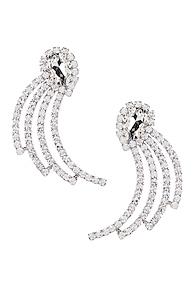 Alessandra Rich Shooting Earrings In Metallic