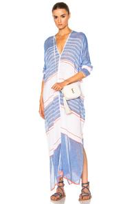 Lemlem Aden Caftan In Blue,stripes