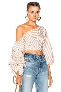 Johanna Ortiz Leticia Top In Neutrals,stripes,white