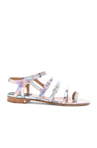 Laurence Dacade Leather Kindy Sandals In Metallics