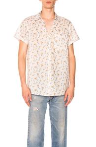 R13 Skater Shirt In Floral,white