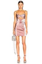 Area Bra Lame Dress In Metallic,pink