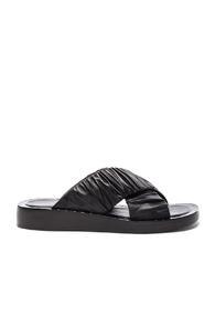 3.1 Phillip Lim Leather Nagano Slides In Black
