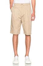 Helmut Lang Washed Sateen Pleated Shorts In Neutrals