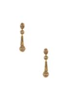 Oscar De La Renta Beaded Drop Earring In Metallics