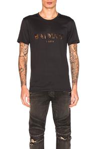 Balmain Logo Tee In Black