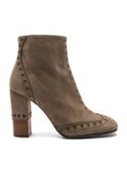 Chloe Perry Suede Heeled Boots In Brown