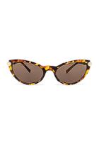 Versace Skinny Sunglasses In Brown