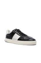 Valentino Leather Sneakers In Black