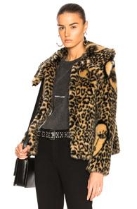 Shrimps Arlo Faux Fur Jacket In Animal Print,neutrals