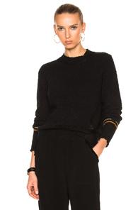 Raquel Allegra Shred Crew Pullover In Black
