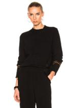 Raquel Allegra Shred Crew Pullover In Black
