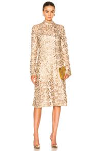 Kate Sylvester Pola Midi Dress In Metallics