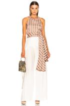 Esteban Cortazar Scarf Top In Pink,stripes