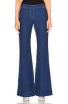 Wes Gordon Flare Pant In Blue