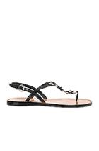 Valentino Cagestuds Thong Sandal In Black