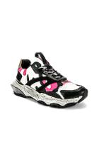 Valentino Low Top Sneaker In Black,pink
