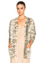 Saint Laurent Oversize Cardigan In Neutrals,animal Print