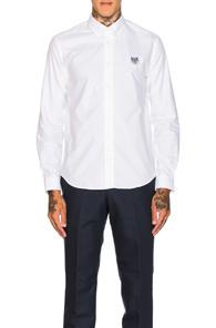 Kenzo Embroidered Oxford In White
