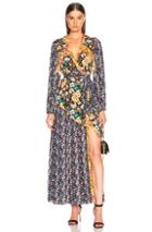 Frame Floral Panel Dress In Black,floral