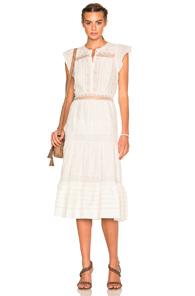 Ulla Johnson Tatyana Embroidered Cotton Silk Dress In White