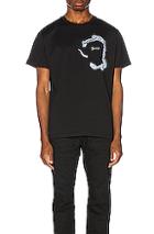 Givenchy Snake Pocket Tee In Animal Print,black