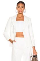 Frame Scallop Blazer In White