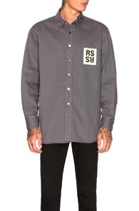 Raf Simons Denim Shirt In Gray