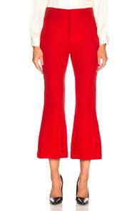 Smythe Crop Kick Pant In Red