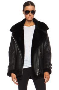 Acne Studios Velocite Leather Jacket In Black