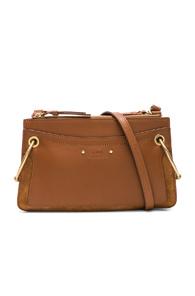 Chloe Mini Roy Calfskin & Suede Shoulder Bag In Brown