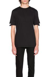 Helmut Lang Cut Hem Tee In Black