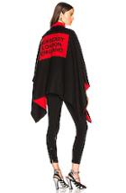 Burberry Logo Cape In Black,red