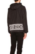 Kenzo Reversible Nylon Jacket In Black,abstract
