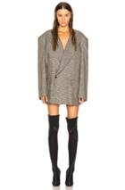 Vetements Oversized Double Breasted Jacket In Brown,plaid,neutral