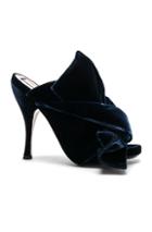 No. 21 Velvet Bow Heels In Blue