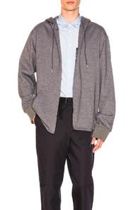Oamc Slashed Hoodie In Gray