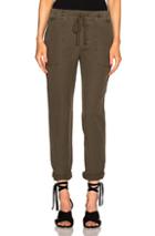 James Perse Slip Linen Trouser Pants In Green