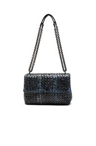 Bottega Veneta Ayers Tweed Foldover Bag In Blue