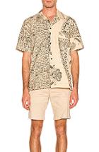 Paria Farzaneh Monochrome Print Hawaiian Shirt In Neutral,paisley