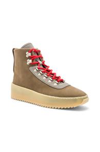 Fear Of God Nubuck Leather Hiking Sneakers In Neutrals,brown